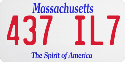 MA license plate 437IL7