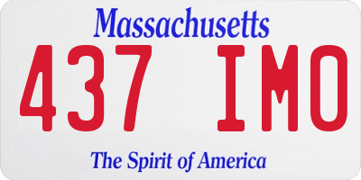 MA license plate 437IM0