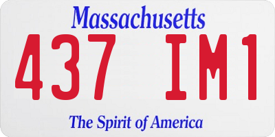 MA license plate 437IM1