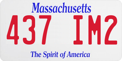 MA license plate 437IM2
