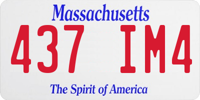 MA license plate 437IM4