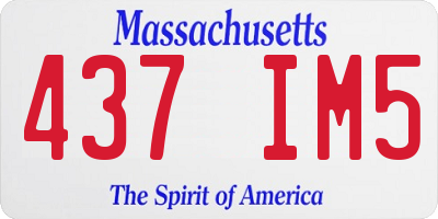 MA license plate 437IM5
