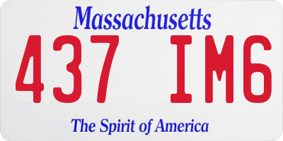 MA license plate 437IM6