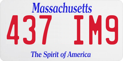 MA license plate 437IM9