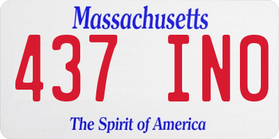 MA license plate 437IN0