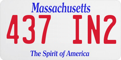 MA license plate 437IN2