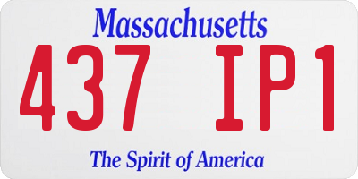 MA license plate 437IP1