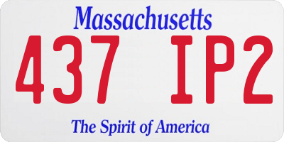 MA license plate 437IP2