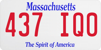 MA license plate 437IQ0