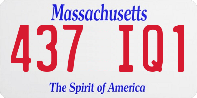 MA license plate 437IQ1