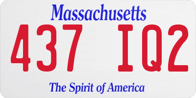 MA license plate 437IQ2