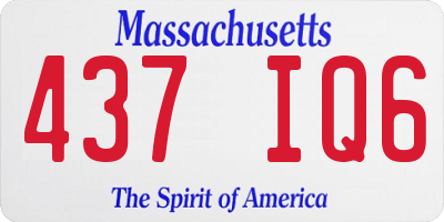 MA license plate 437IQ6