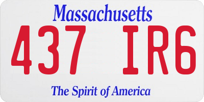 MA license plate 437IR6