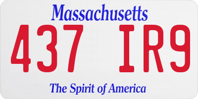 MA license plate 437IR9