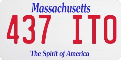 MA license plate 437IT0