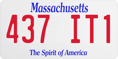 MA license plate 437IT1