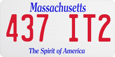 MA license plate 437IT2