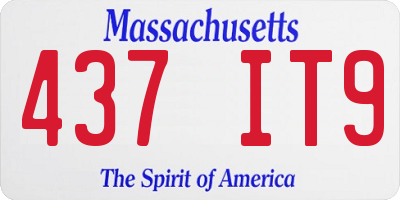 MA license plate 437IT9