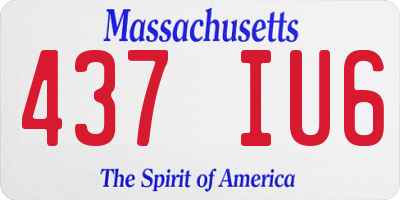 MA license plate 437IU6