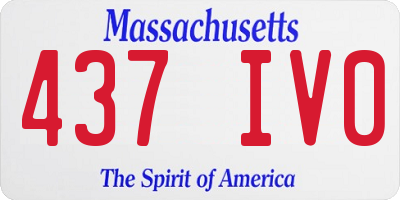 MA license plate 437IV0