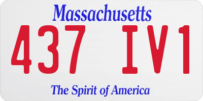MA license plate 437IV1
