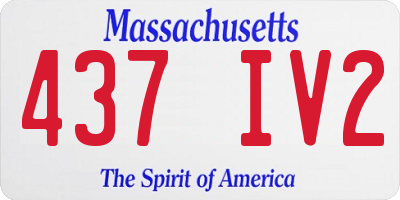 MA license plate 437IV2