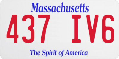 MA license plate 437IV6