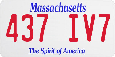 MA license plate 437IV7