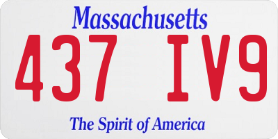 MA license plate 437IV9