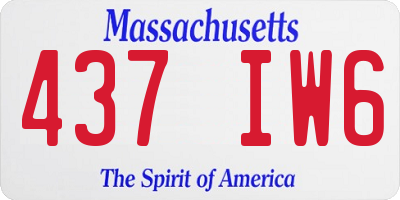 MA license plate 437IW6