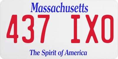 MA license plate 437IX0