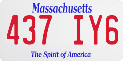 MA license plate 437IY6