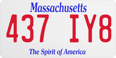 MA license plate 437IY8
