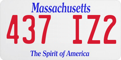 MA license plate 437IZ2