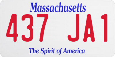 MA license plate 437JA1