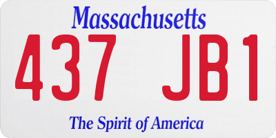 MA license plate 437JB1