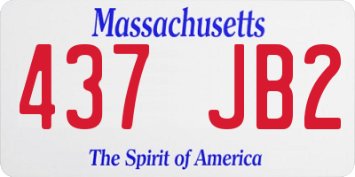 MA license plate 437JB2