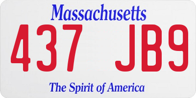 MA license plate 437JB9