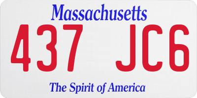 MA license plate 437JC6