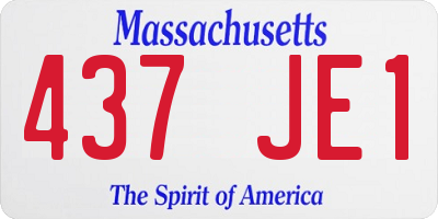 MA license plate 437JE1