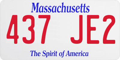 MA license plate 437JE2