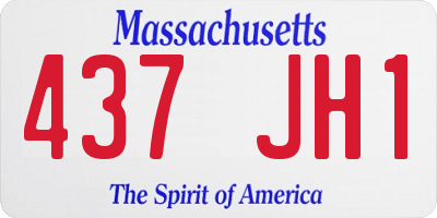 MA license plate 437JH1