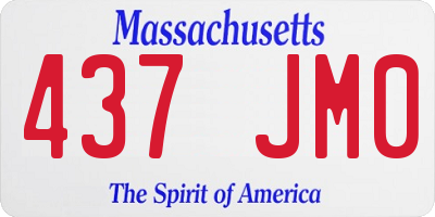 MA license plate 437JM0