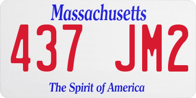 MA license plate 437JM2