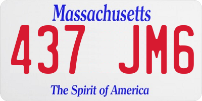 MA license plate 437JM6