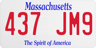 MA license plate 437JM9