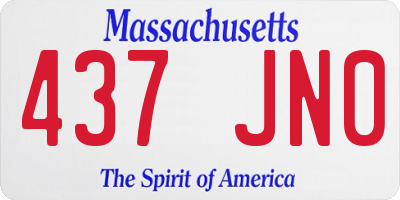 MA license plate 437JN0