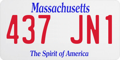 MA license plate 437JN1