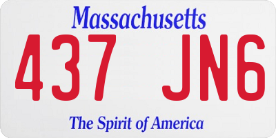 MA license plate 437JN6
