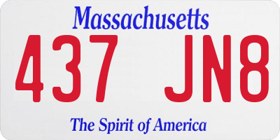 MA license plate 437JN8